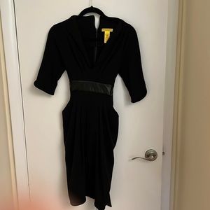 Catherine malandrino black with leather trim